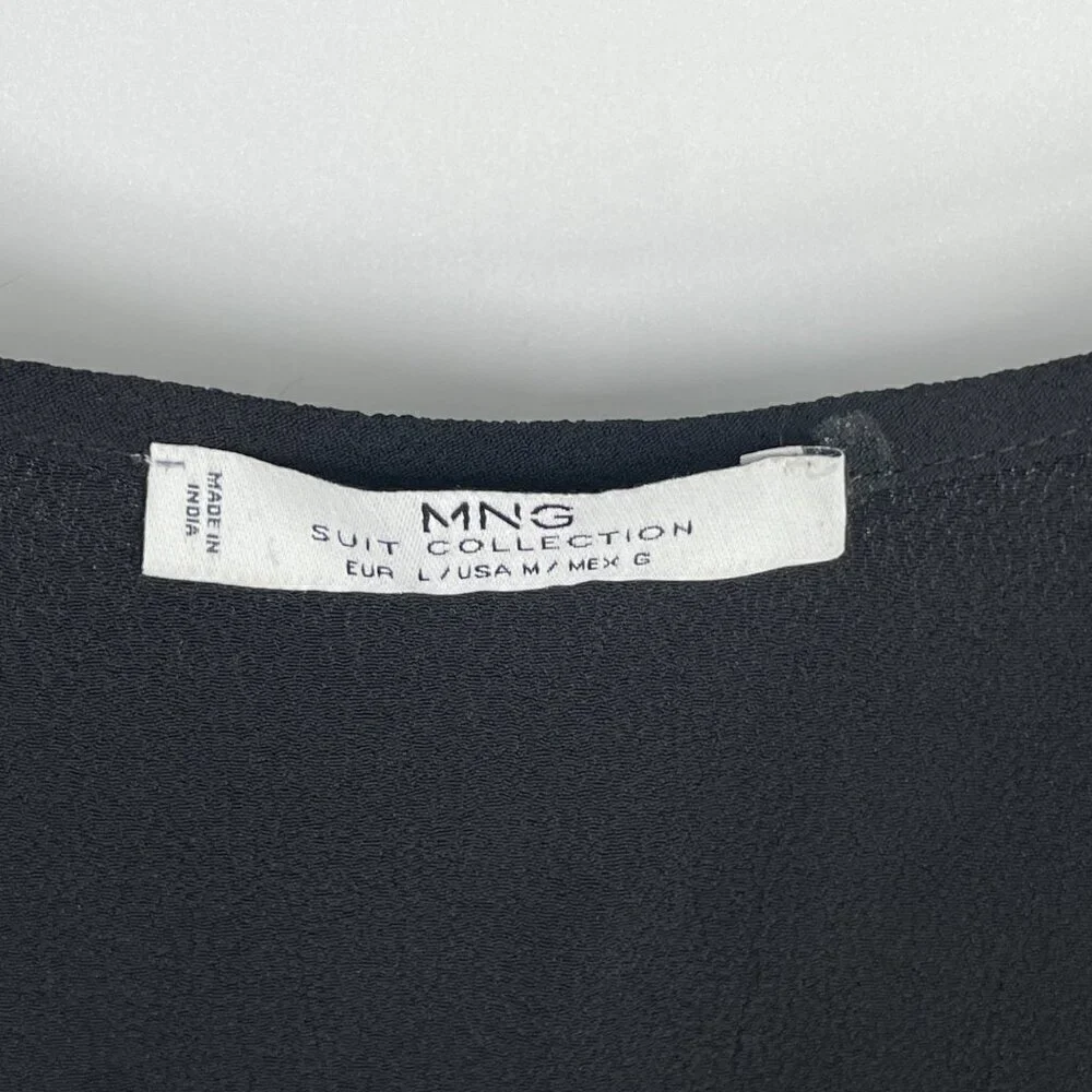 Mango MNG fringe top black sz M - Picture 8 of 12